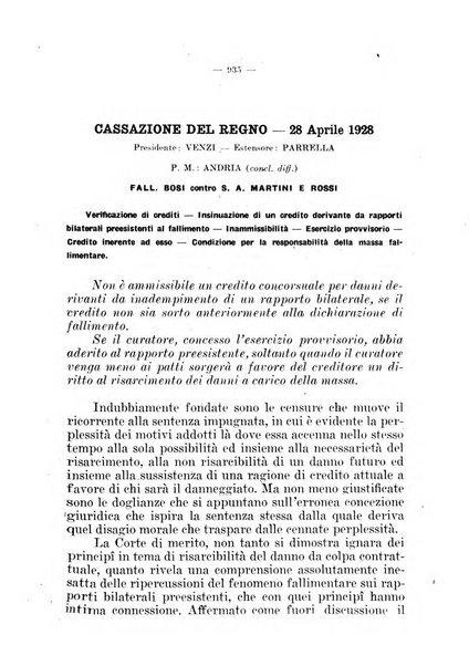 Il diritto fallimentare e delle società commerciali rivista di dottrina e giurisprudenza