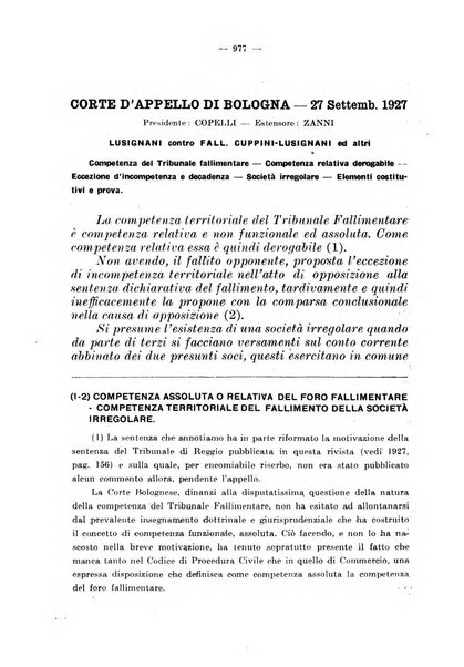 Il diritto fallimentare e delle società commerciali rivista di dottrina e giurisprudenza