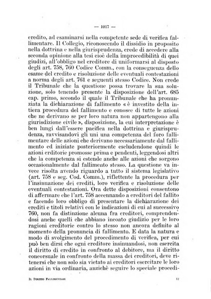 Il diritto fallimentare e delle società commerciali rivista di dottrina e giurisprudenza