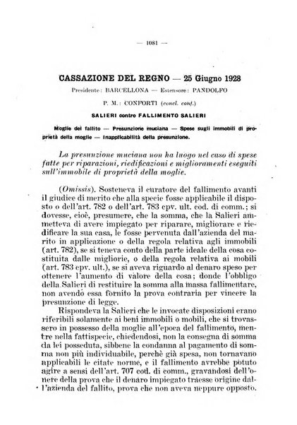 Il diritto fallimentare e delle società commerciali rivista di dottrina e giurisprudenza