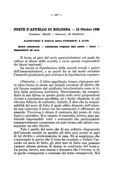 Il diritto fallimentare e delle società commerciali rivista di dottrina e giurisprudenza