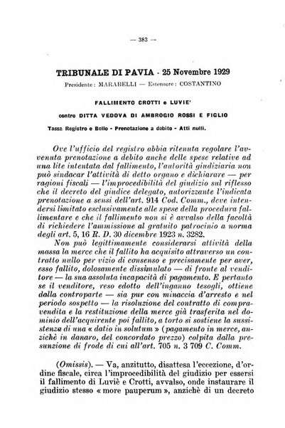 Il diritto fallimentare e delle società commerciali rivista di dottrina e giurisprudenza