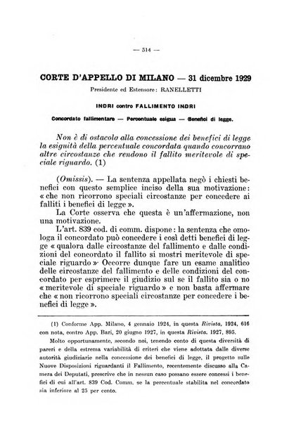 Il diritto fallimentare e delle società commerciali rivista di dottrina e giurisprudenza