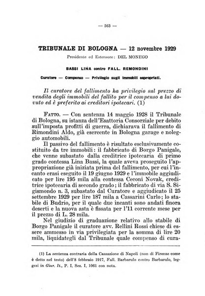 Il diritto fallimentare e delle società commerciali rivista di dottrina e giurisprudenza