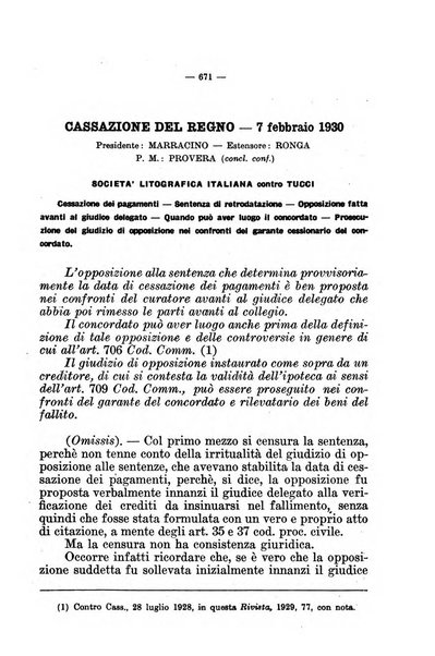 Il diritto fallimentare e delle società commerciali rivista di dottrina e giurisprudenza