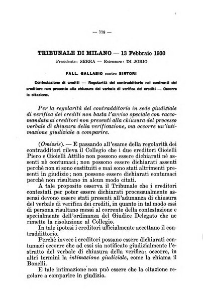 Il diritto fallimentare e delle società commerciali rivista di dottrina e giurisprudenza