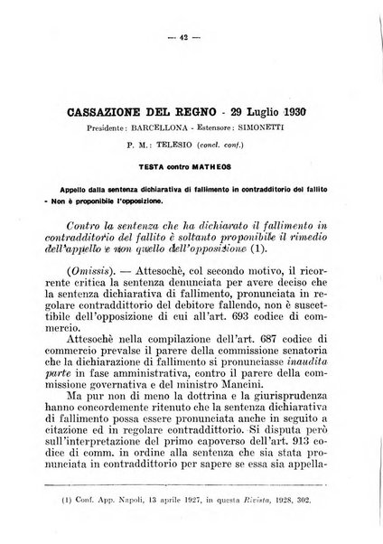 Il diritto fallimentare e delle società commerciali rivista di dottrina e giurisprudenza