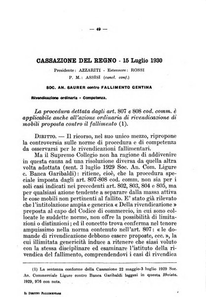 Il diritto fallimentare e delle società commerciali rivista di dottrina e giurisprudenza