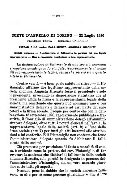 Il diritto fallimentare e delle società commerciali rivista di dottrina e giurisprudenza