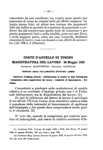 Il diritto fallimentare e delle società commerciali rivista di dottrina e giurisprudenza