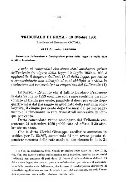 Il diritto fallimentare e delle società commerciali rivista di dottrina e giurisprudenza