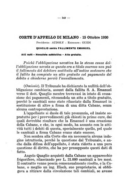 Il diritto fallimentare e delle società commerciali rivista di dottrina e giurisprudenza