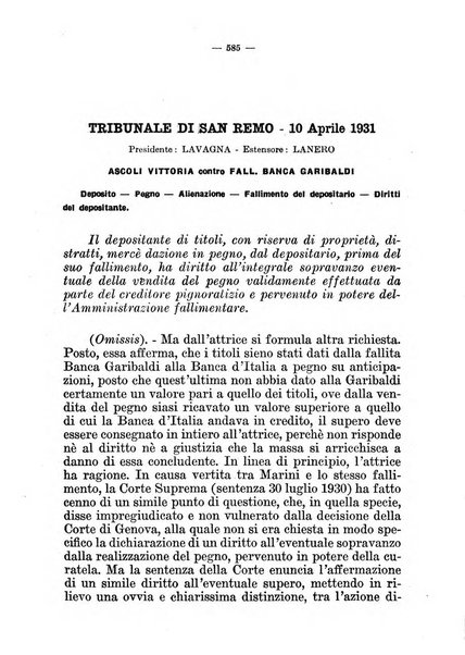 Il diritto fallimentare e delle società commerciali rivista di dottrina e giurisprudenza