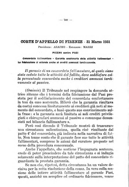 Il diritto fallimentare e delle società commerciali rivista di dottrina e giurisprudenza