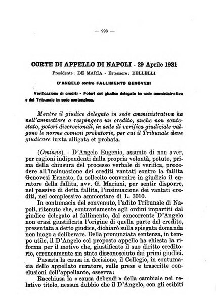 Il diritto fallimentare e delle società commerciali rivista di dottrina e giurisprudenza