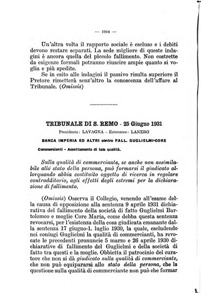 Il diritto fallimentare e delle società commerciali rivista di dottrina e giurisprudenza