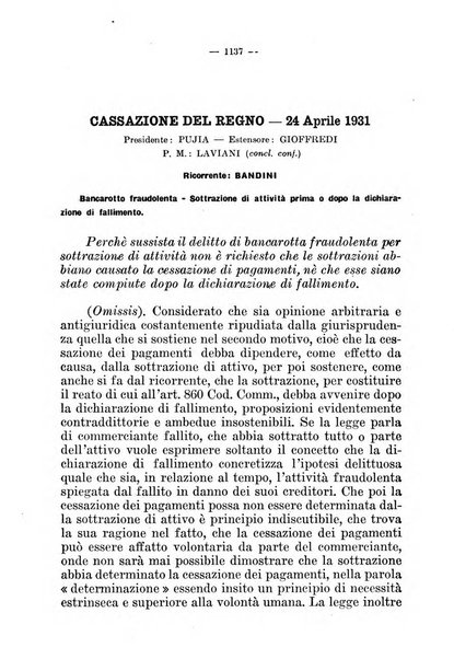 Il diritto fallimentare e delle società commerciali rivista di dottrina e giurisprudenza