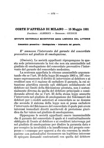 Il diritto fallimentare e delle società commerciali rivista di dottrina e giurisprudenza