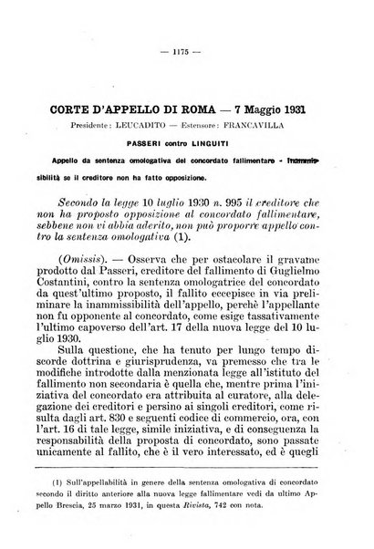 Il diritto fallimentare e delle società commerciali rivista di dottrina e giurisprudenza