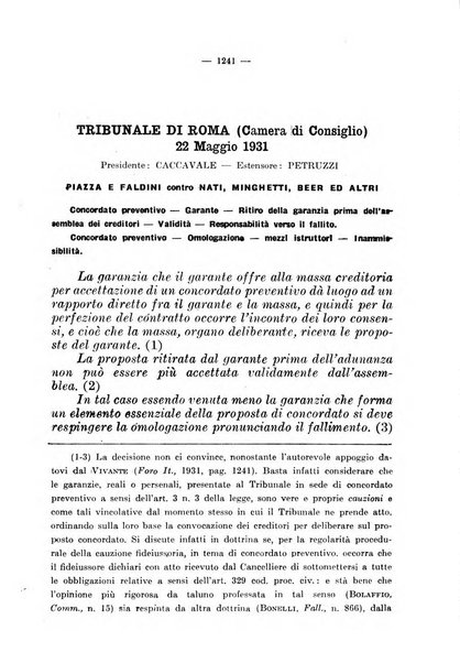 Il diritto fallimentare e delle società commerciali rivista di dottrina e giurisprudenza