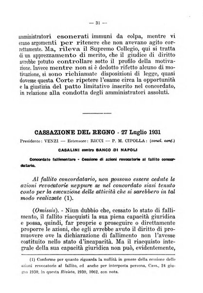 Il diritto fallimentare e delle società commerciali rivista di dottrina e giurisprudenza