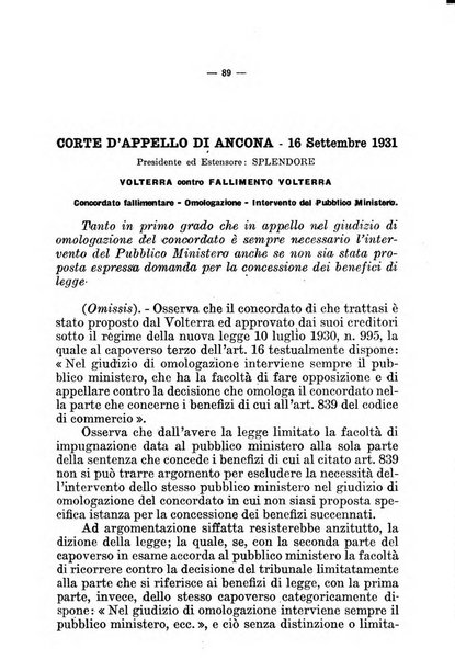 Il diritto fallimentare e delle società commerciali rivista di dottrina e giurisprudenza