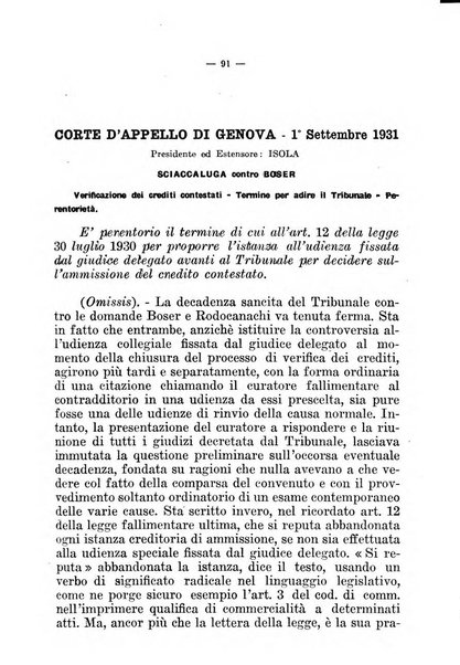 Il diritto fallimentare e delle società commerciali rivista di dottrina e giurisprudenza