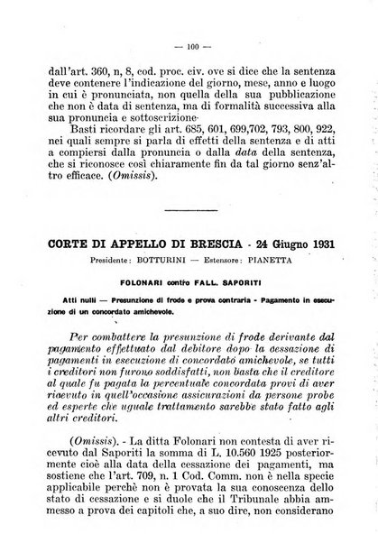 Il diritto fallimentare e delle società commerciali rivista di dottrina e giurisprudenza