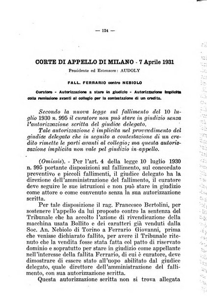 Il diritto fallimentare e delle società commerciali rivista di dottrina e giurisprudenza