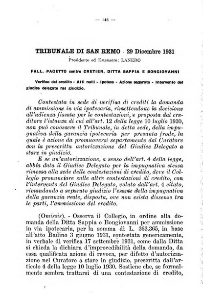 Il diritto fallimentare e delle società commerciali rivista di dottrina e giurisprudenza