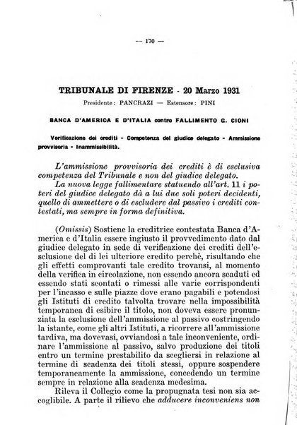 Il diritto fallimentare e delle società commerciali rivista di dottrina e giurisprudenza