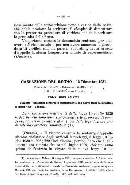 Il diritto fallimentare e delle società commerciali rivista di dottrina e giurisprudenza