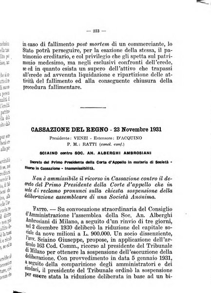 Il diritto fallimentare e delle società commerciali rivista di dottrina e giurisprudenza