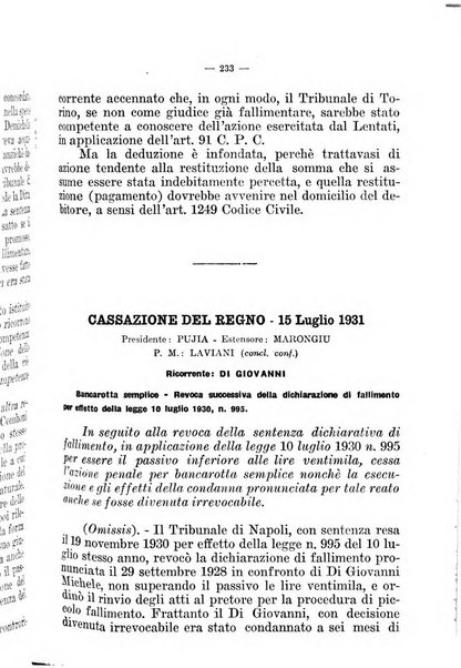 Il diritto fallimentare e delle società commerciali rivista di dottrina e giurisprudenza