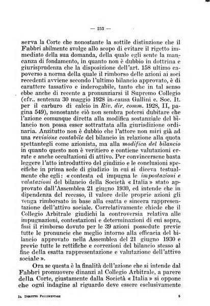 Il diritto fallimentare e delle società commerciali rivista di dottrina e giurisprudenza