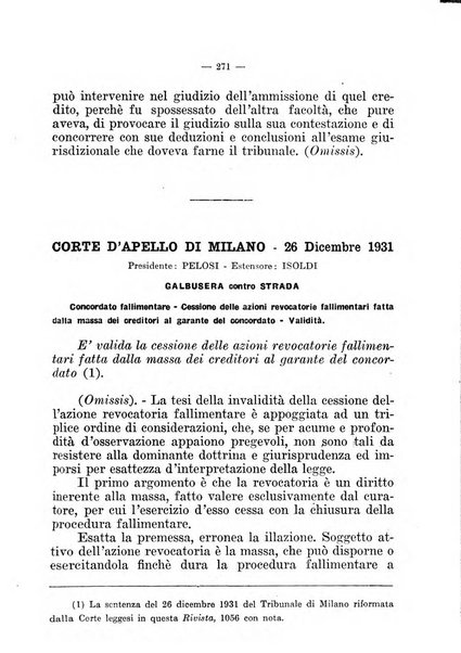 Il diritto fallimentare e delle società commerciali rivista di dottrina e giurisprudenza