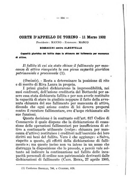 Il diritto fallimentare e delle società commerciali rivista di dottrina e giurisprudenza