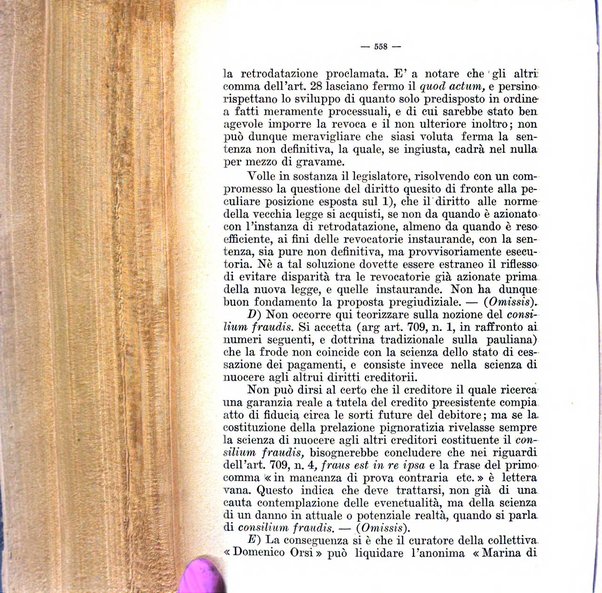 Il diritto fallimentare e delle società commerciali rivista di dottrina e giurisprudenza