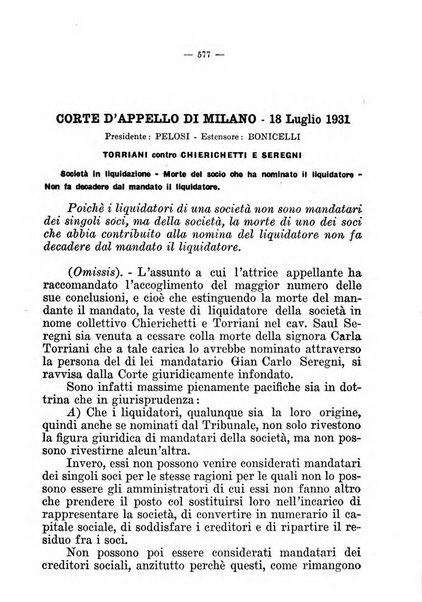 Il diritto fallimentare e delle società commerciali rivista di dottrina e giurisprudenza