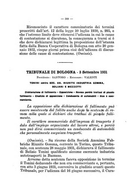 Il diritto fallimentare e delle società commerciali rivista di dottrina e giurisprudenza