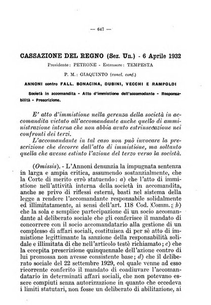 Il diritto fallimentare e delle società commerciali rivista di dottrina e giurisprudenza