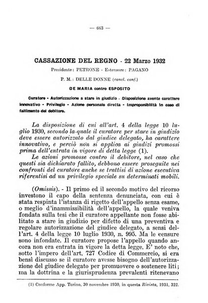 Il diritto fallimentare e delle società commerciali rivista di dottrina e giurisprudenza