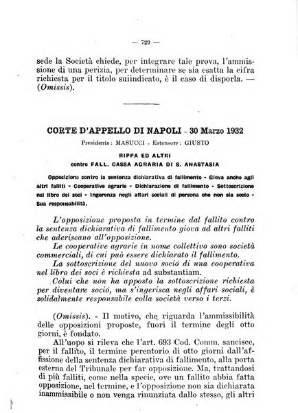 Il diritto fallimentare e delle società commerciali rivista di dottrina e giurisprudenza