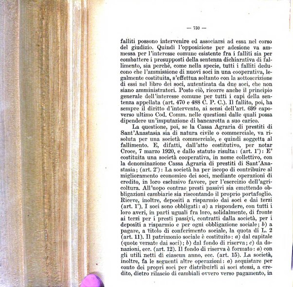 Il diritto fallimentare e delle società commerciali rivista di dottrina e giurisprudenza