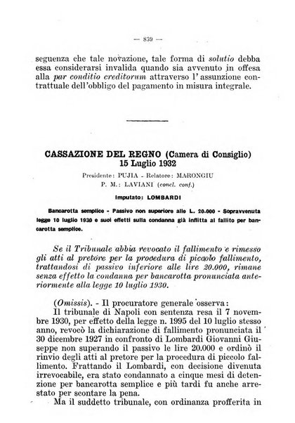 Il diritto fallimentare e delle società commerciali rivista di dottrina e giurisprudenza