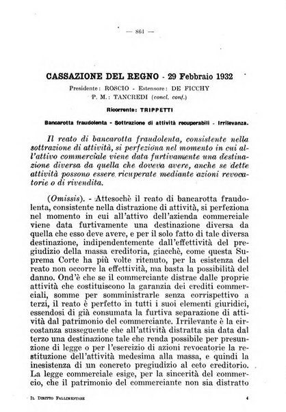 Il diritto fallimentare e delle società commerciali rivista di dottrina e giurisprudenza