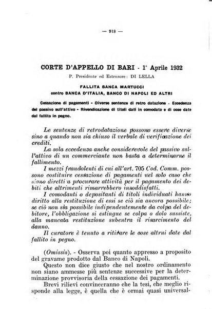 Il diritto fallimentare e delle società commerciali rivista di dottrina e giurisprudenza