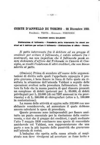 Il diritto fallimentare e delle società commerciali rivista di dottrina e giurisprudenza