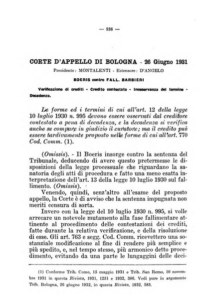 Il diritto fallimentare e delle società commerciali rivista di dottrina e giurisprudenza