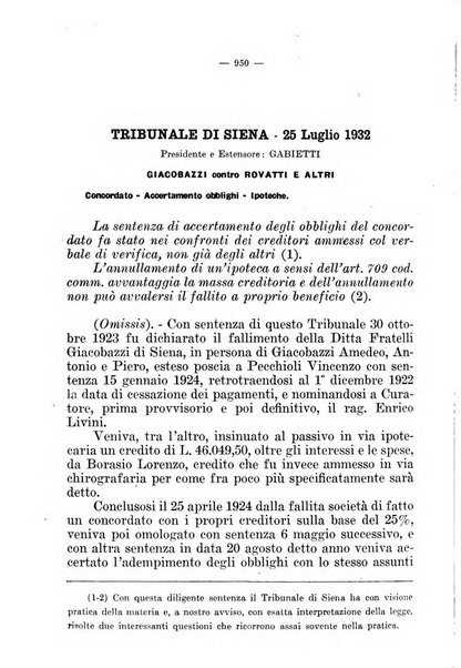 Il diritto fallimentare e delle società commerciali rivista di dottrina e giurisprudenza